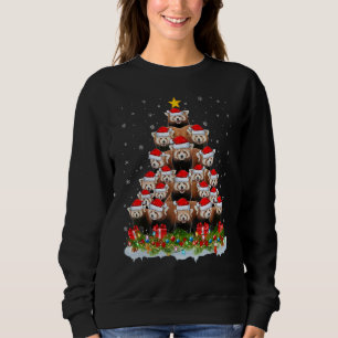 Red Panda Lover Xmas Tree Santa Christmas Red Pand Sweatshirt