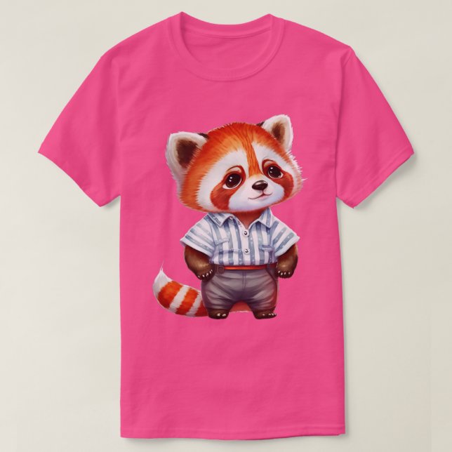Red Panda Lovers Ba6 T-Shirt (Design Front)
