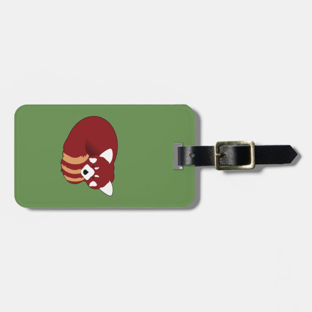 Red Panda Luggage Tag (Front Horizontal)