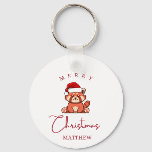 Red panda: Merry Christmas Matthew Key Ring