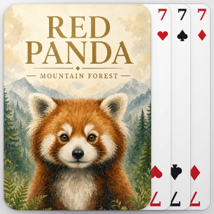 Red Panda Mountain Forest Wildlife Playing Cards