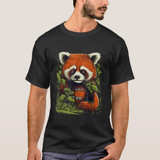 Red Panda Nature Animal Conservationists T-Shirt (Front)