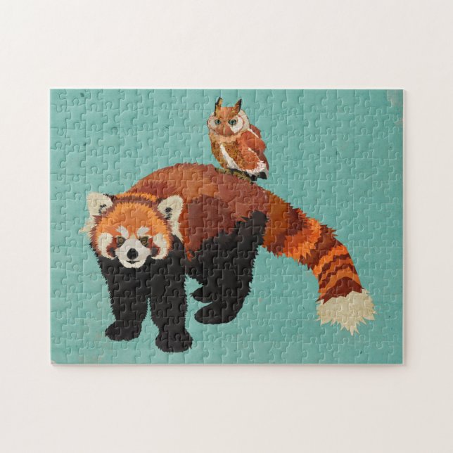 Red Panda & Owl Puzzle (Horizontal)