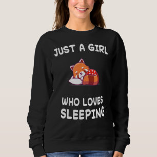 Red Panda Pandas Nap Sleeping Sleep Pyjamas Pajama Sweatshirt