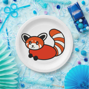 Red Panda Paper Plate