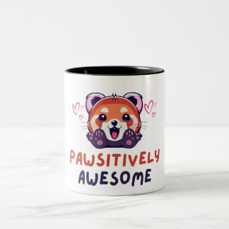 Red Panda Pawsitively Awesome Two-Tone Coffee Mug