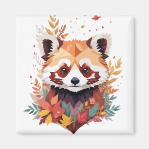 Red Panda Playful Adorable Fun Animal Colourful Jo Magnet