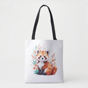 Red Panda Playful Adorable Fun Animal Colourful Jo Tote Bag