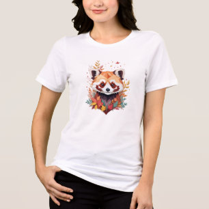 Red Panda Playful Adorable Fun Animal Colourful Jo Tri-Blend Shirt