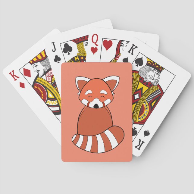 Red panda playing cards  (Back)