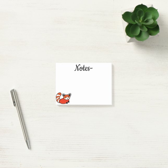 Red Panda Post-it Notes (Office)