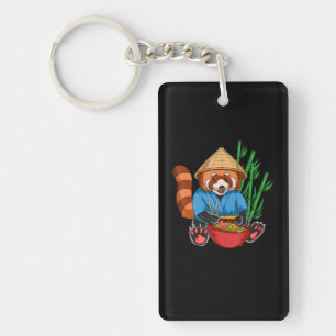 Red Panda Ramen Cook Men Women Kids Ramen Gift Key Ring