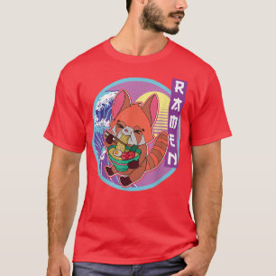 Red Panda Ramen Noodle Japan Cuisine Japanese Asia T-Shirt