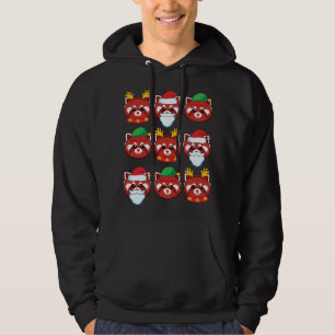 Red Panda Reindeer Elf Santa Claus Costume Merry C Hoodie