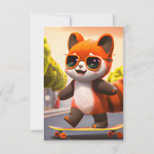 Red Panda Rides  Invitation