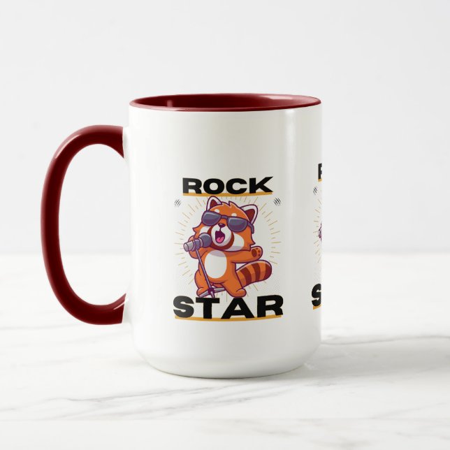 Red panda: Rock Star Mug (Left)
