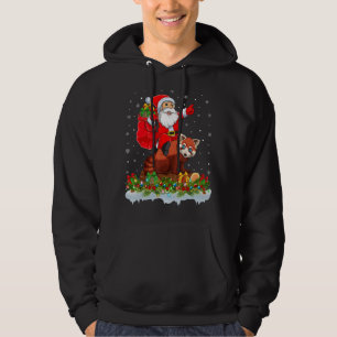 Red Panda Santa Riding Red Panda Christmas Hoodie