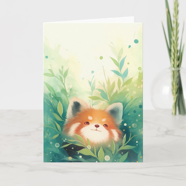 Red Panda Secret World Card (Front)