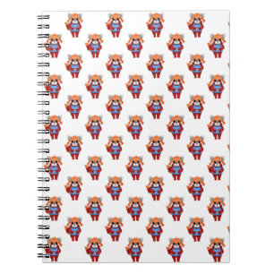 Red Panda Shy Fingers Notebook