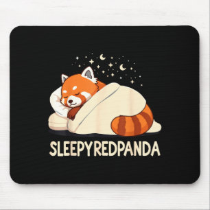 Red Panda Sleep Pajamas Mouse Mat