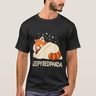 Red Panda Sleep Pajamas T-Shirt