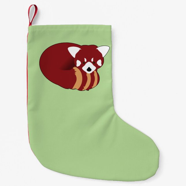 Red Panda Small Christmas Stocking (Front)