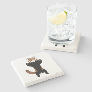 Red Panda  Stone Coaster
