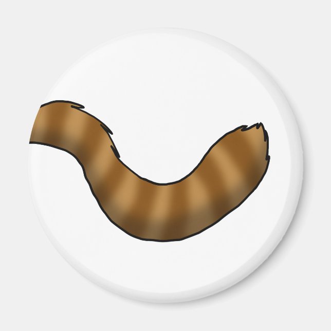 Red Panda Tail Magnet (Front)