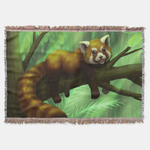 Red Panda throw blanket
