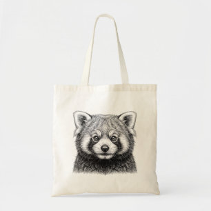 Red Panda Tote Bag Illustration