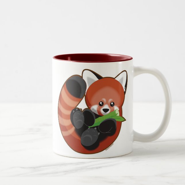 Red Panda Two-Tone Coffee Mug (Right)