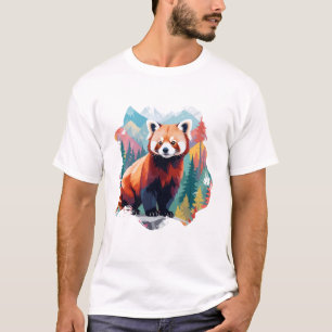 Red Panda Vector Art Animal In The Majestic Nature T-Shirt