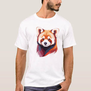 Red Panda Vector Art with Vibrant Colours T-Shirt