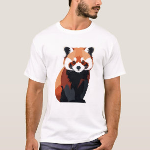 Red Panda Vector Graphic Art Portrait Animal Wild T-Shirt