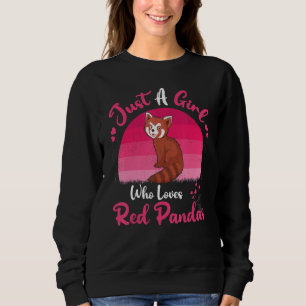 Red Panda Vintage Just A Girl Who Loves Red Pand Sweatshirt