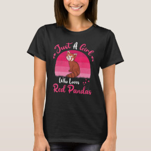 Red Panda Vintage Just A Girl Who Loves Red Pand T-Shirt