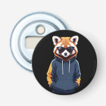 Red Panda Wearing Hoodie Funny Cool Animal Vector Bottle Opener<br><div class="desc">Red Panda Wearing Hoodie Funny Cool Animal Character Illustration Vector Graphic. An adorable funny illustration artwork featuring our animals friends.</div>