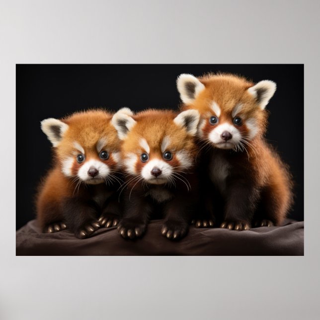 Red Panda Wild Animal Portrait Nature Beauty Poster (Front)