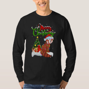 Red Panda Xmas Decorations Santa Red Panda Christ T-Shirt