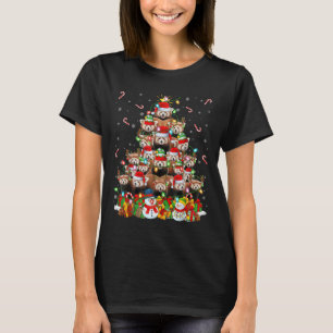 Red Panda Xmas Lighting Tree Santa Red Panda Chris T-Shirt