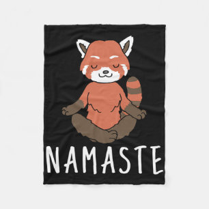 Red Panda Yoga Fleece Blanket