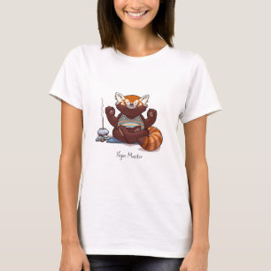 Red Panda Yoga Master Teacher Gift Animal Artwork T-Shirt