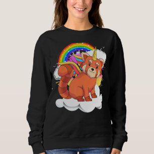 Red Pandacorn Zoo Animal Rainbow Fantasy Unicorn R Sweatshirt