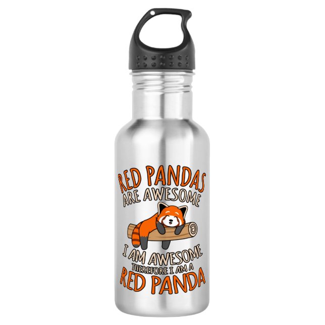 Red Pandas Are Awesome Cute Pet Animal Panda Lover 532 Ml Water Bottle (Front)