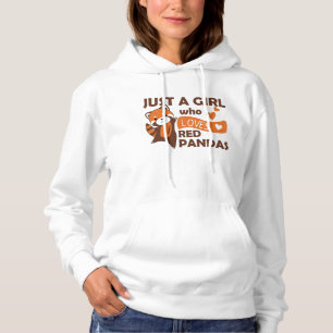 Red Pandas Girl Love Red Panda Kawaii Cute Animals Hoodie