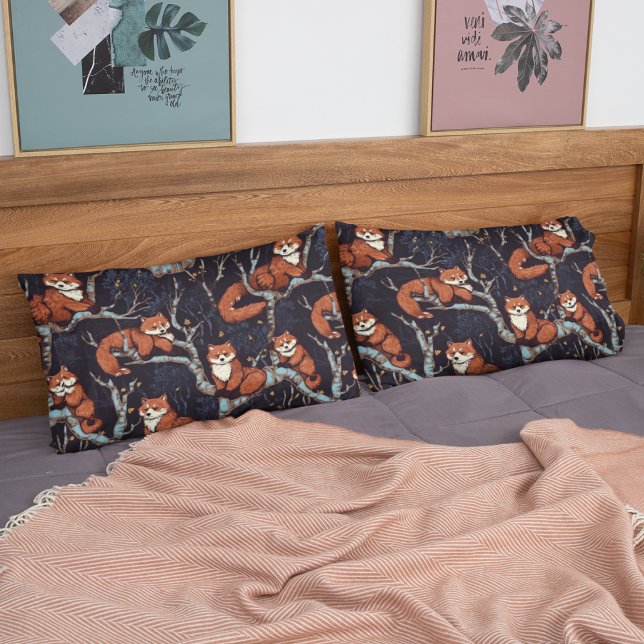 Red Pandas in Trees Pillowcase (Creator Uploaded)