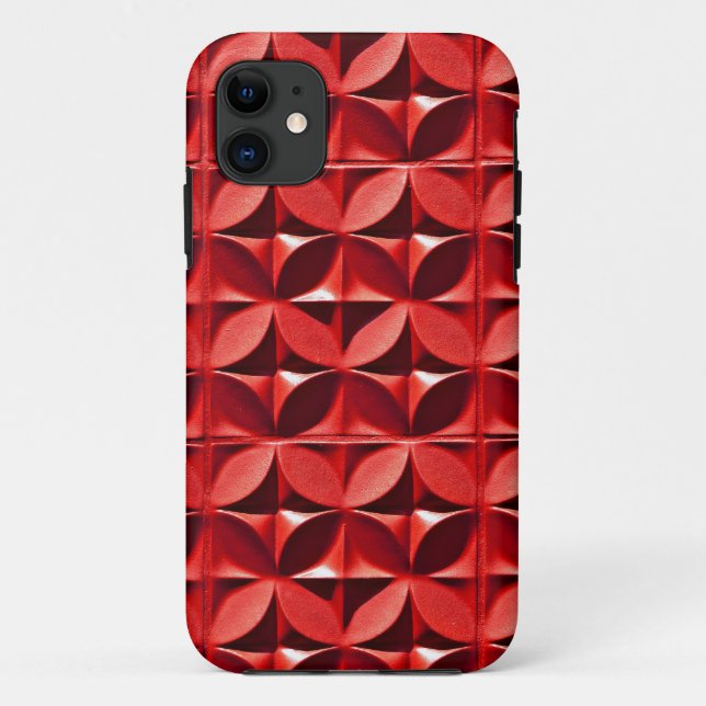 Red Panel Case-Mate iPhone Case (Back)