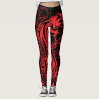 Red Panther Gothic Tattoo Style Bold Dark