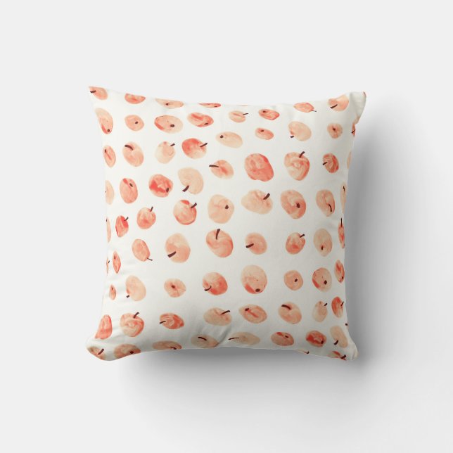 Red paradise apples pattern cushion (Front)