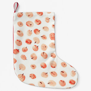 Red paradise apples pattern small christmas stocking